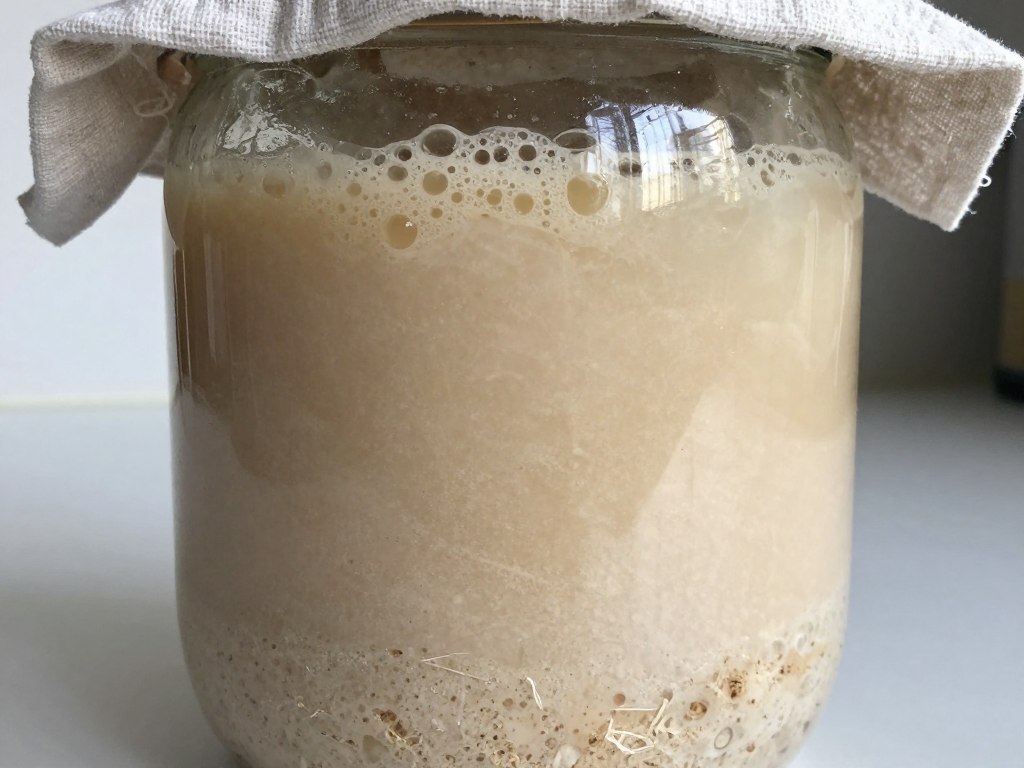 Gotowy zakwas żytni na żur w szklanym słoiku
