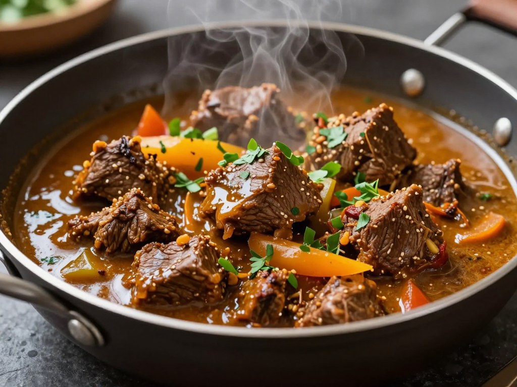 Ketogeniczne curry z kawałkami wołowiny