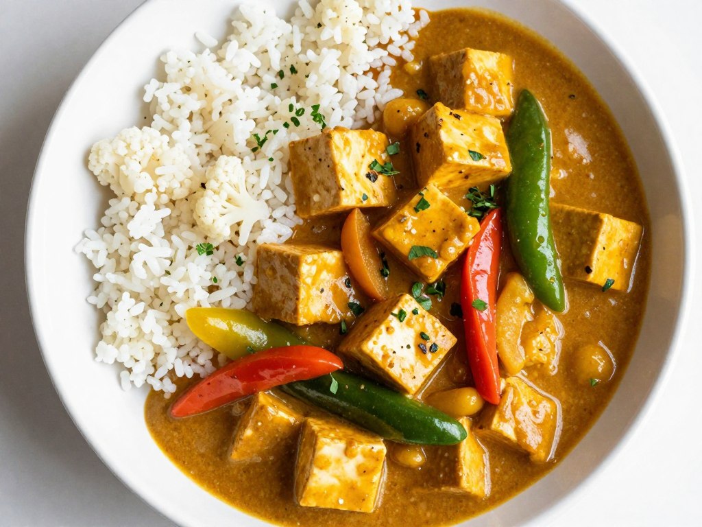 Ketogeniczne curry z tofu i warzywami