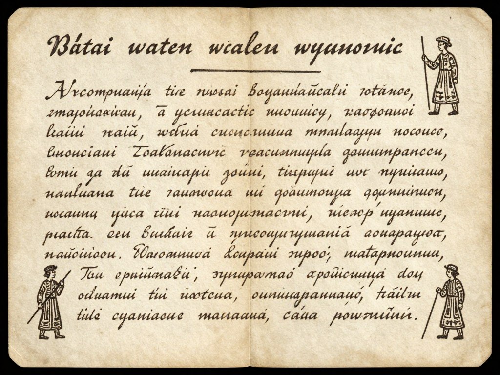 Stary dokument z zapiskami o legendach utopców na Śląsku